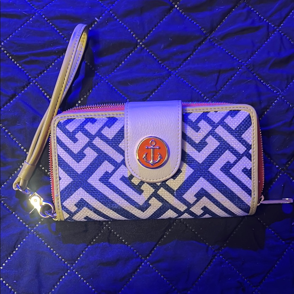 Nautical Blue and White Patterned Women's Wallet
